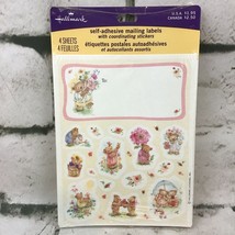 Vintage Hallmark Teddy Bear Mailing Labels W/ Matching Stickers 4 Sheets... - $14.84