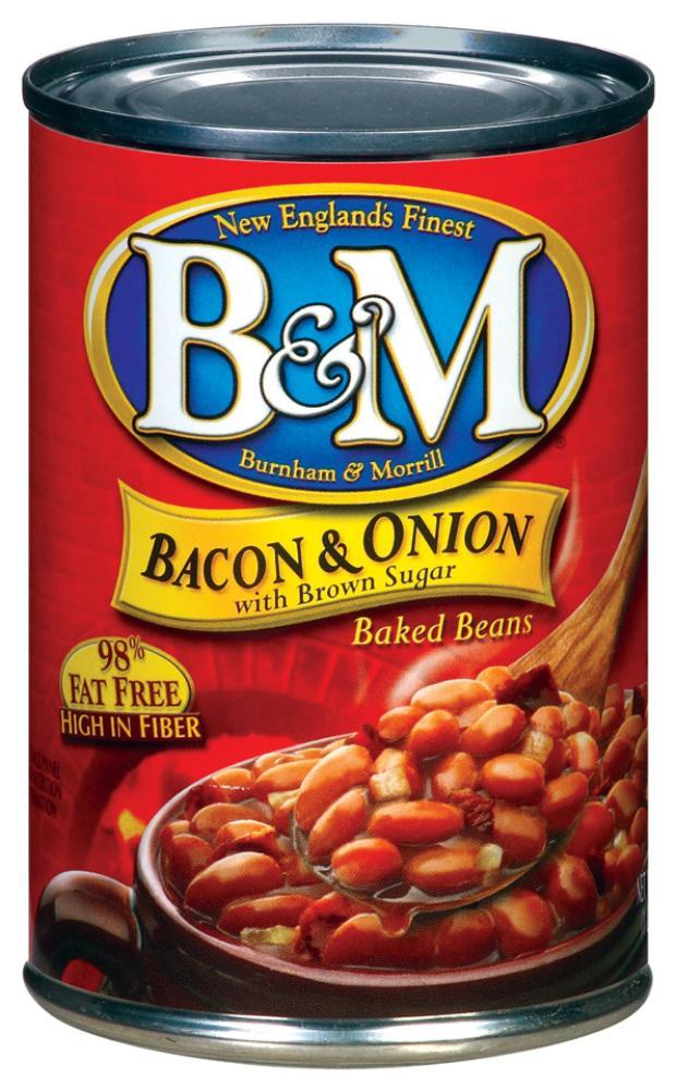 B&M Bacon & Onion Baked Beans 16.00 Oz , Pack Of 10 - Tinned, Jarred ...