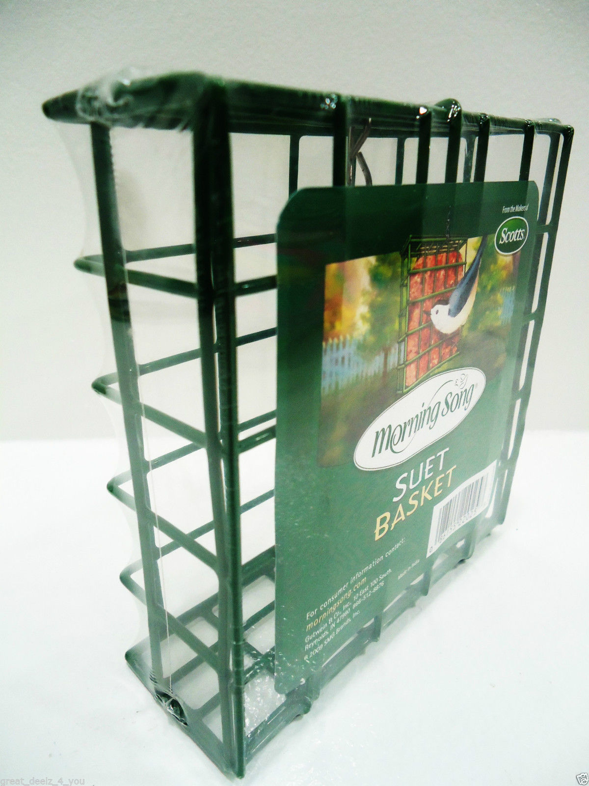 SCOTTS OUTDOOR MORNING SONG SUET BASKET BIRD FEEDER HOUSE