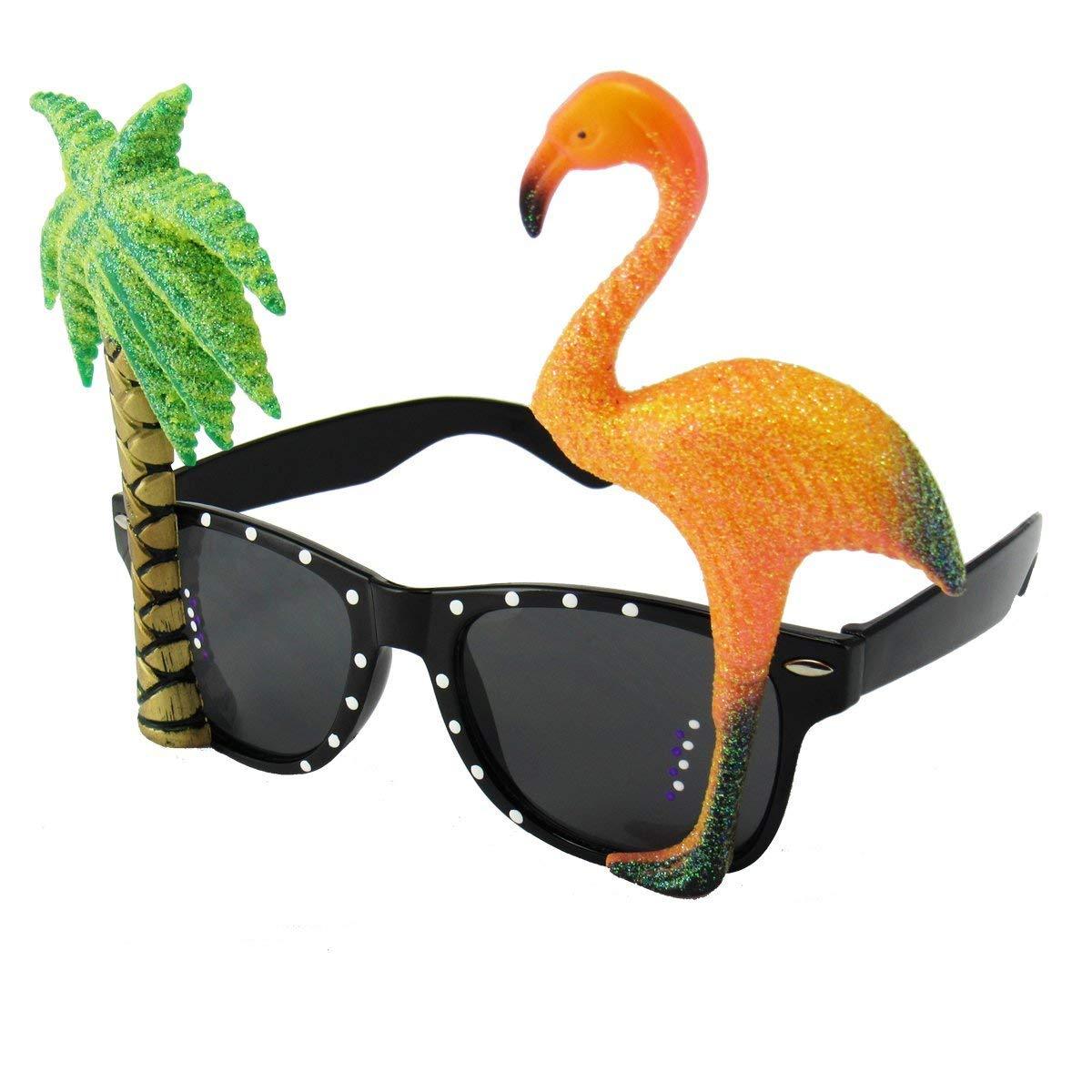 Hawaiian Style Flamingo Miami Beach Party Novelty Costume Glitter