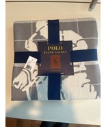 New Polo Ralph Lauren Home Oakwood Throw Grey Ivory Plaid Pony Blanket 5... - $148.49