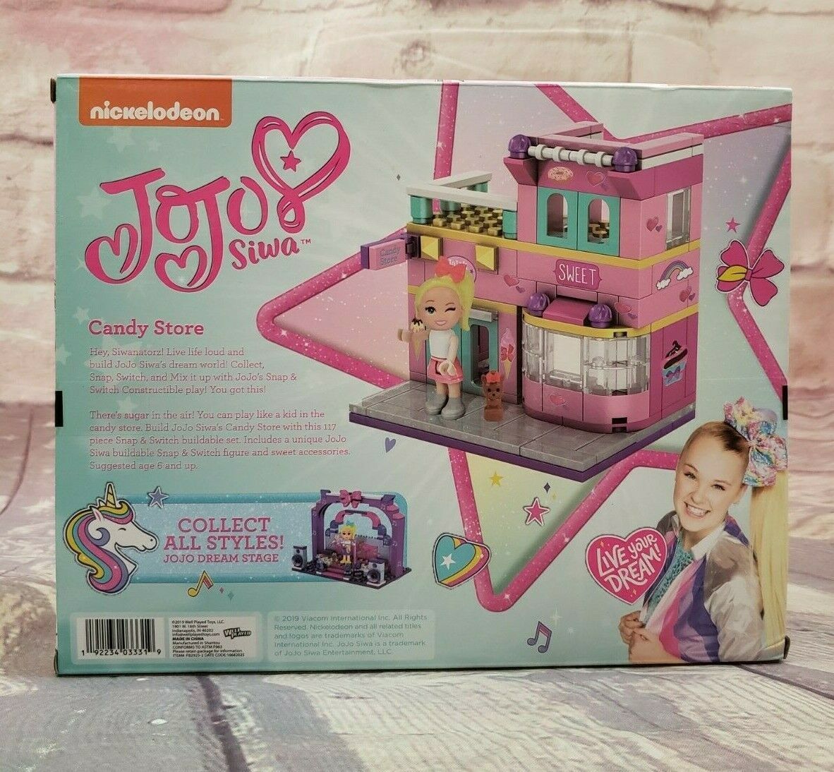 DREAM STAGE & CANDY STORE NICKELODEON JOJO SIWA SNAP AND SWITCH BUILD KITS 