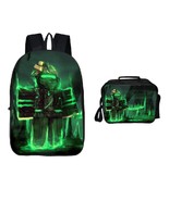 Roblox Backpack Package Series Lunch Box Schoobag Bookbag Green Light - $45.99