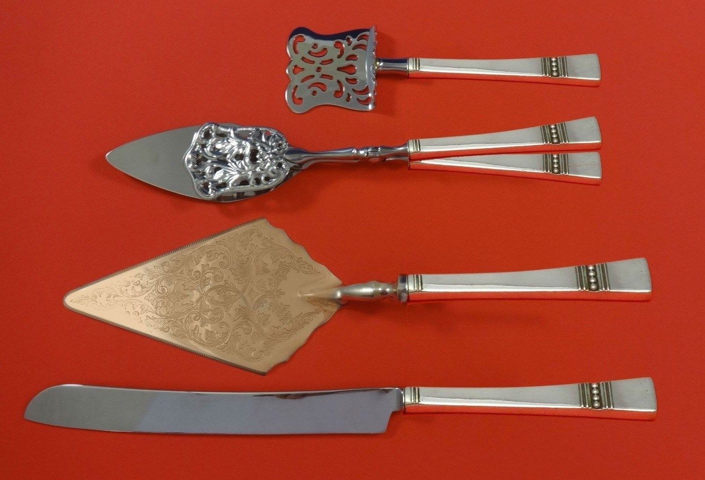 Spanish Baroque by Reed and Barton Sterling Silver Dessert Serving Set Custom