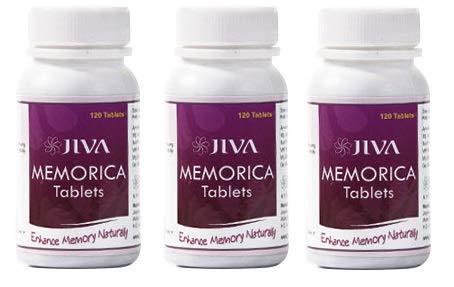 Evolv Supplements - Jiva ayurveda memorica tablets 120 tab (pack of 3)