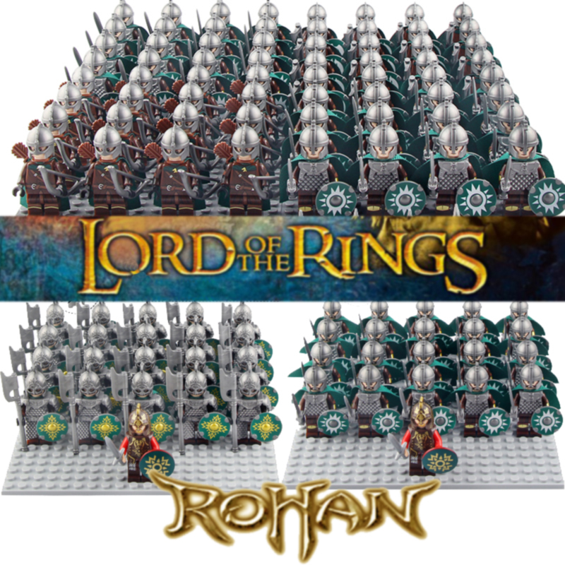 21Pcs Rohan Guards Knights Army Lord of The Rings The Hobbit MiniFigures Blocks