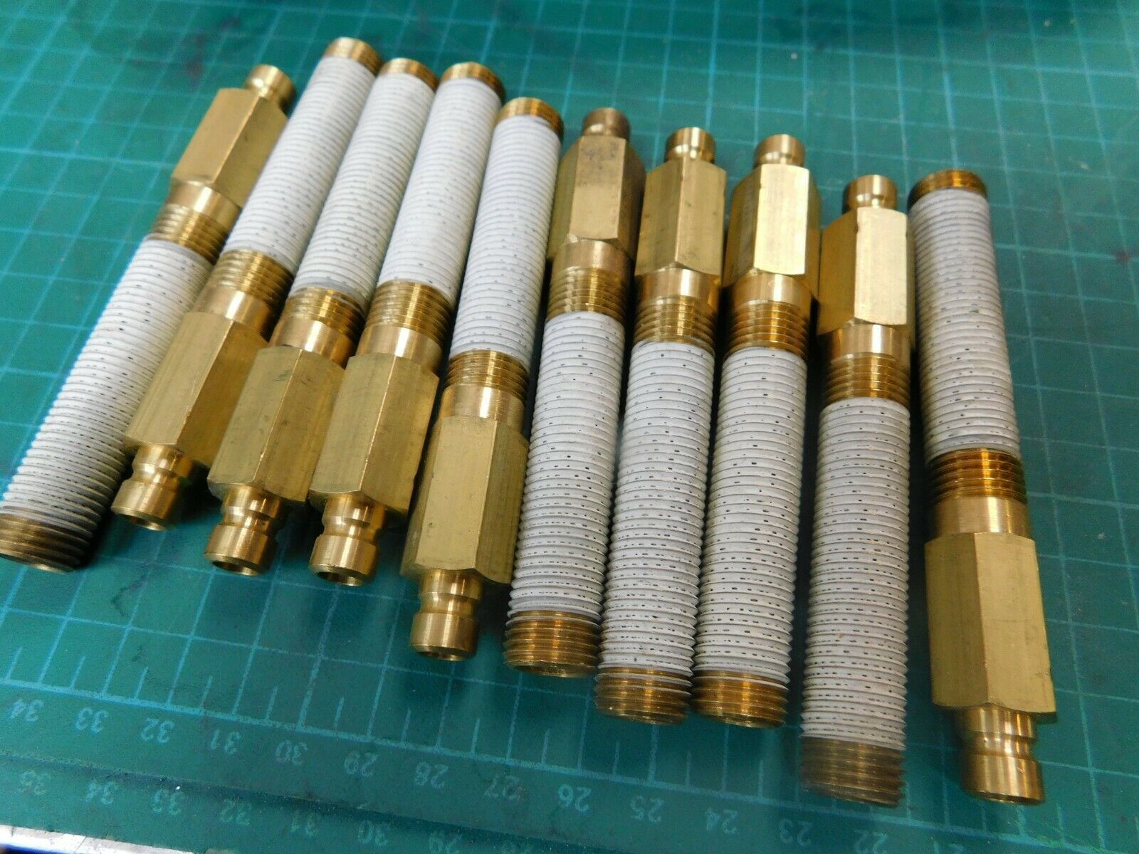 10 New DME JiffyTite Brass Extension Plugs JPB2524 1/4 NPS 4" OAL