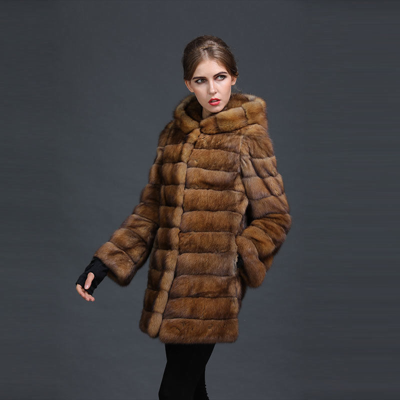 Sable Fur Coat hooded mexa - Coats & Jackets