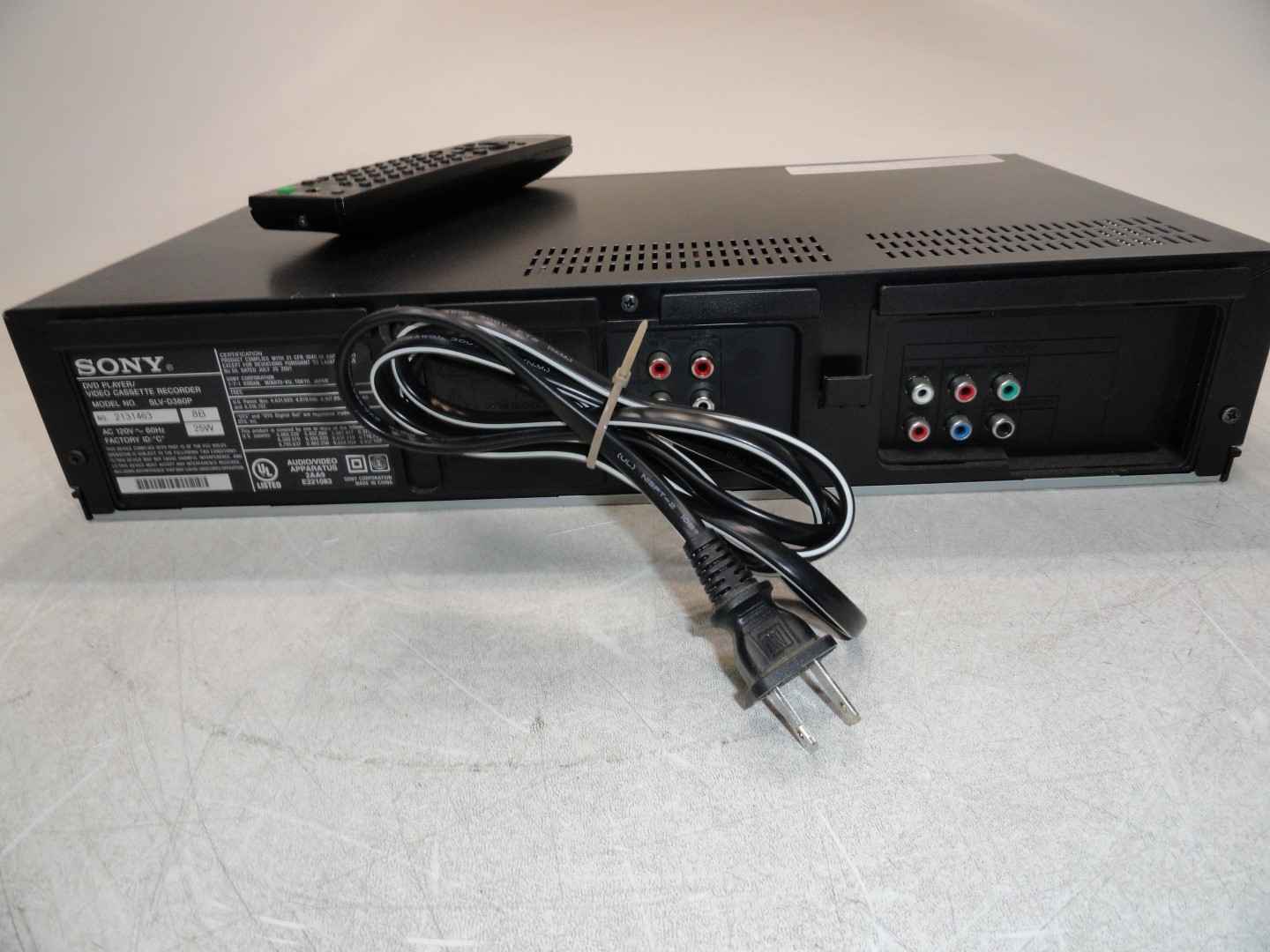 Sony SLVD380P DVD Player Video Cassette Recorder Limited Testing ASIS