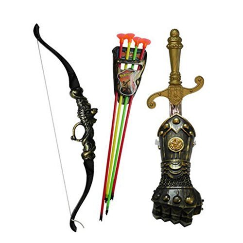 George Jimmy Sword Combination Archery Shooting Set for Kids with 4 Targets