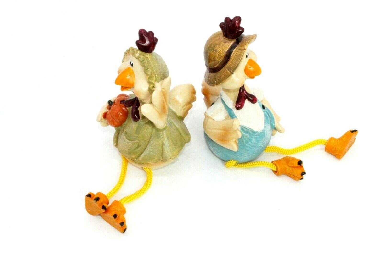 shelf sitter pair of chicks Figurine dangling leg Home Decor living