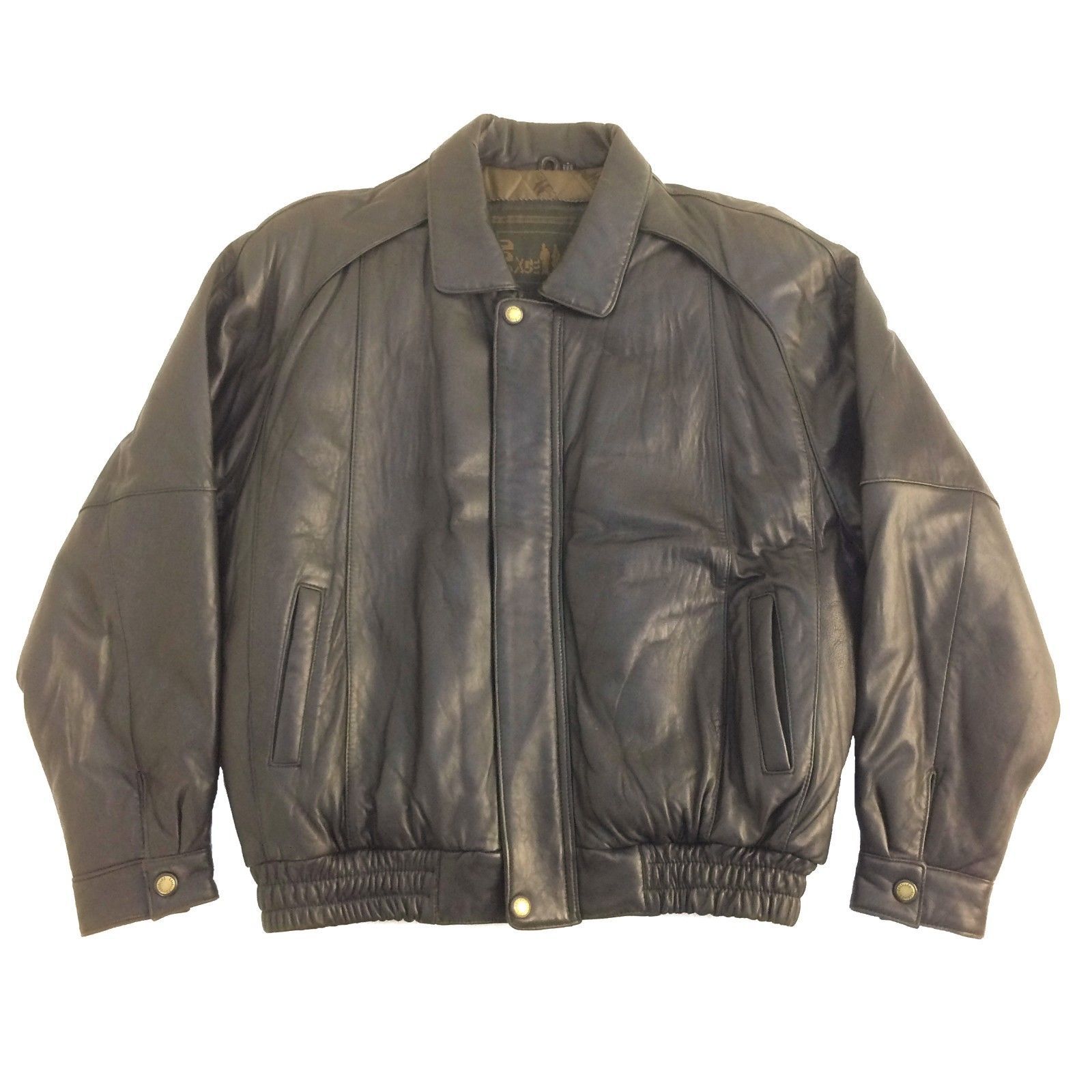 RN# 20849, Excelled, Vintage, Men Genuine Lambskin Leather Bomber ...