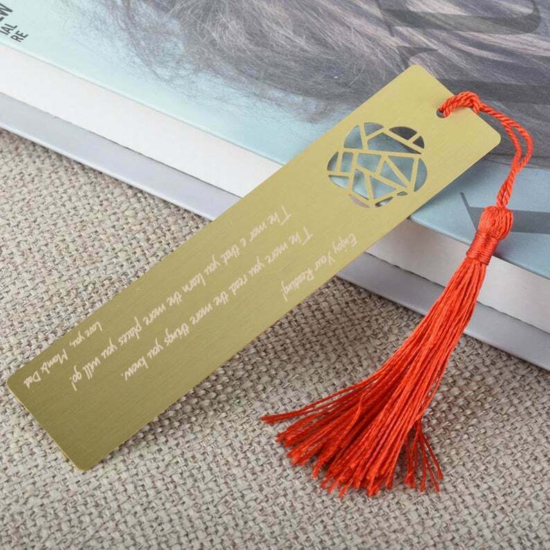 Engraved Bookmark Metal Custom Bookmark Chinese Style Student Book