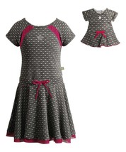 Dollie Me Girl and Doll Matching Gray Pink Dress Outfit Clothes American Girl - $29.99