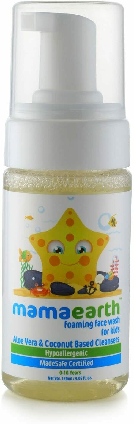 Mamaearth Foaming Baby Face Wash for Kids with Aloe Vera &Coconut Cleanser 120ml