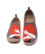 UIN Shoes Women Fashion Loafers Warm Heart Design Art painted Ladies Fla... - £121.31 GBP