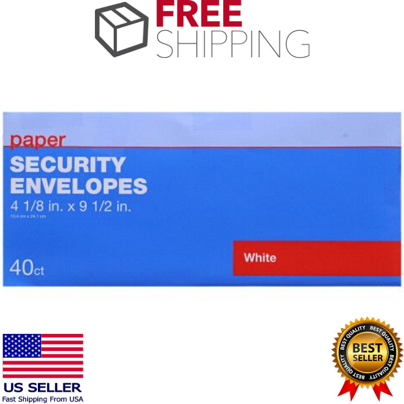 DG Office Security Envelope 4 1/8" x 9 1/2" Safety Letter Mailing White