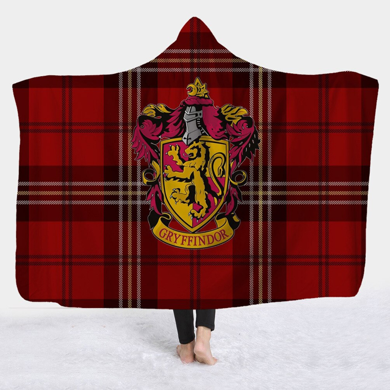 Harry Potter Gryffindor Hooded Hoodie Throw Blanket Bedroom Home Blankets & Throws