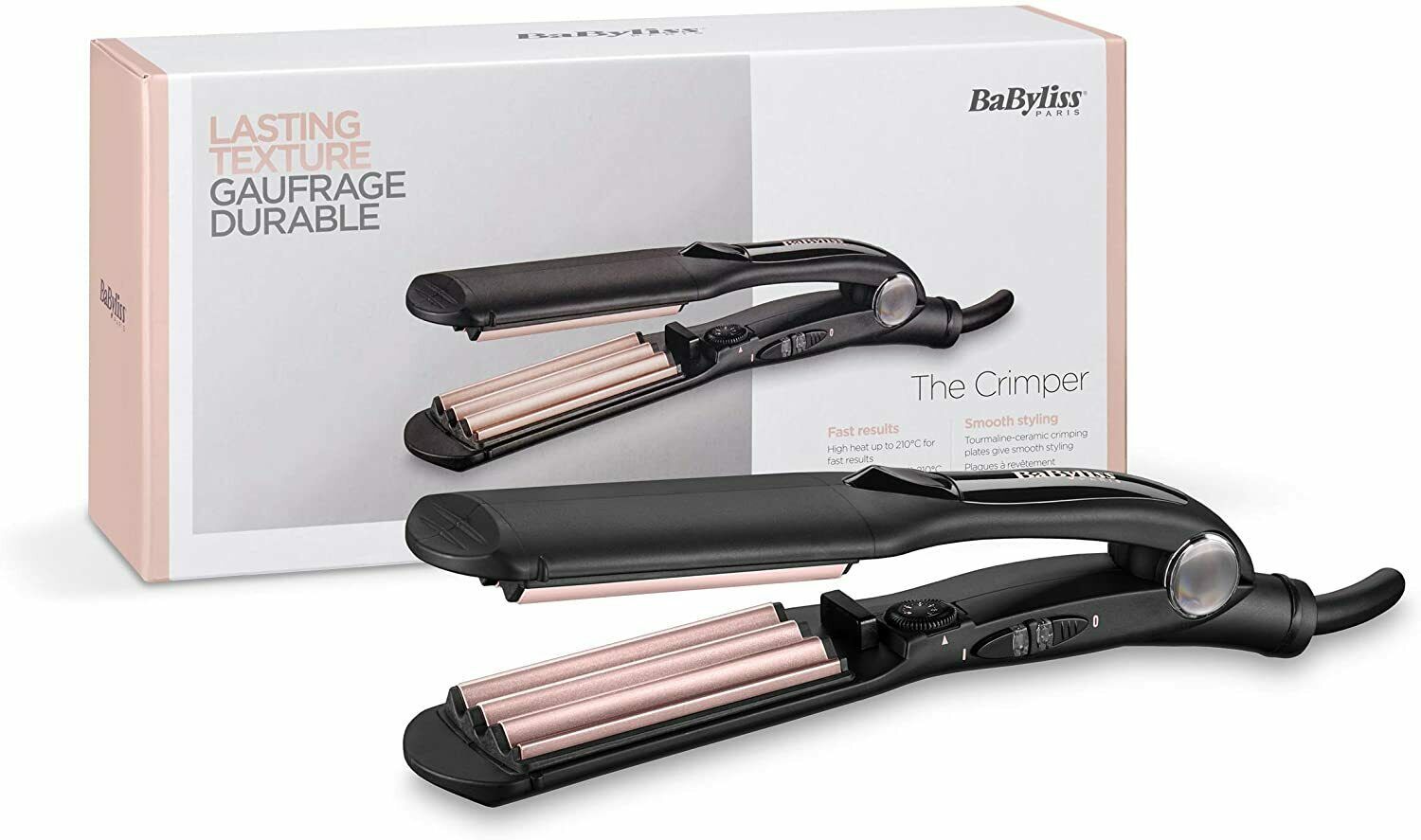 BaByliss 2165CE Ironing Crimper For Create Volume And Texture Plates