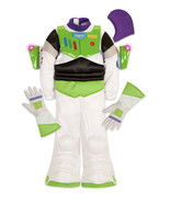 Disney Store Buzz Lightyear Costume Light Up Wings Hat Gloves Bodysuit New - $45.99
