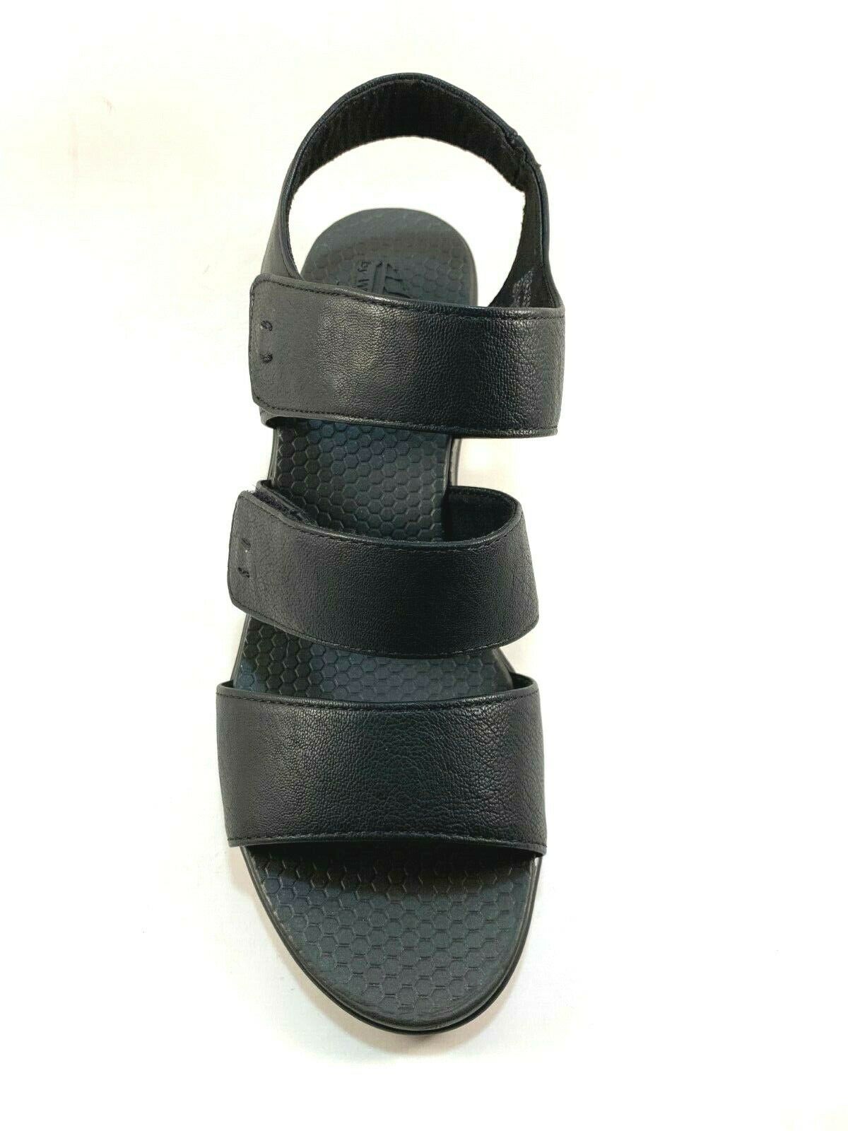 white mountain black wedge sandals