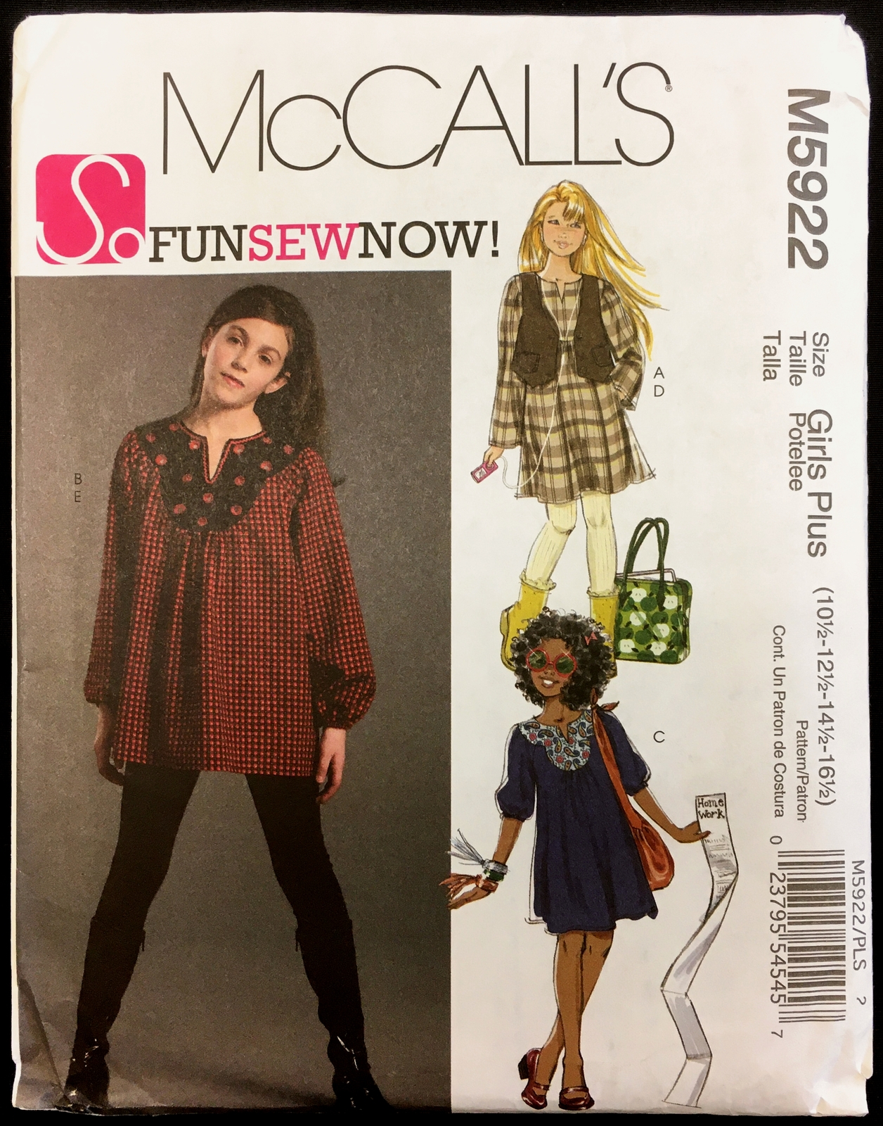 McCalls Sewing Pattern 4472 Ladies Maternity Top Dress Pants Size 12-18 Uncut 