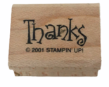 Stampin Up Rubber Stamp Word Thanks Gratitude Sentiment Thank You Card M... - $2.99