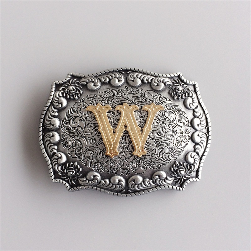 Jeansfriend Original Western Cowboy Initial Letter W Belt Buckle