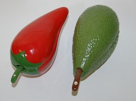 Salsa Red Pepper Guacamole Avocado Bowls Sets Spoons Ceramic image 1