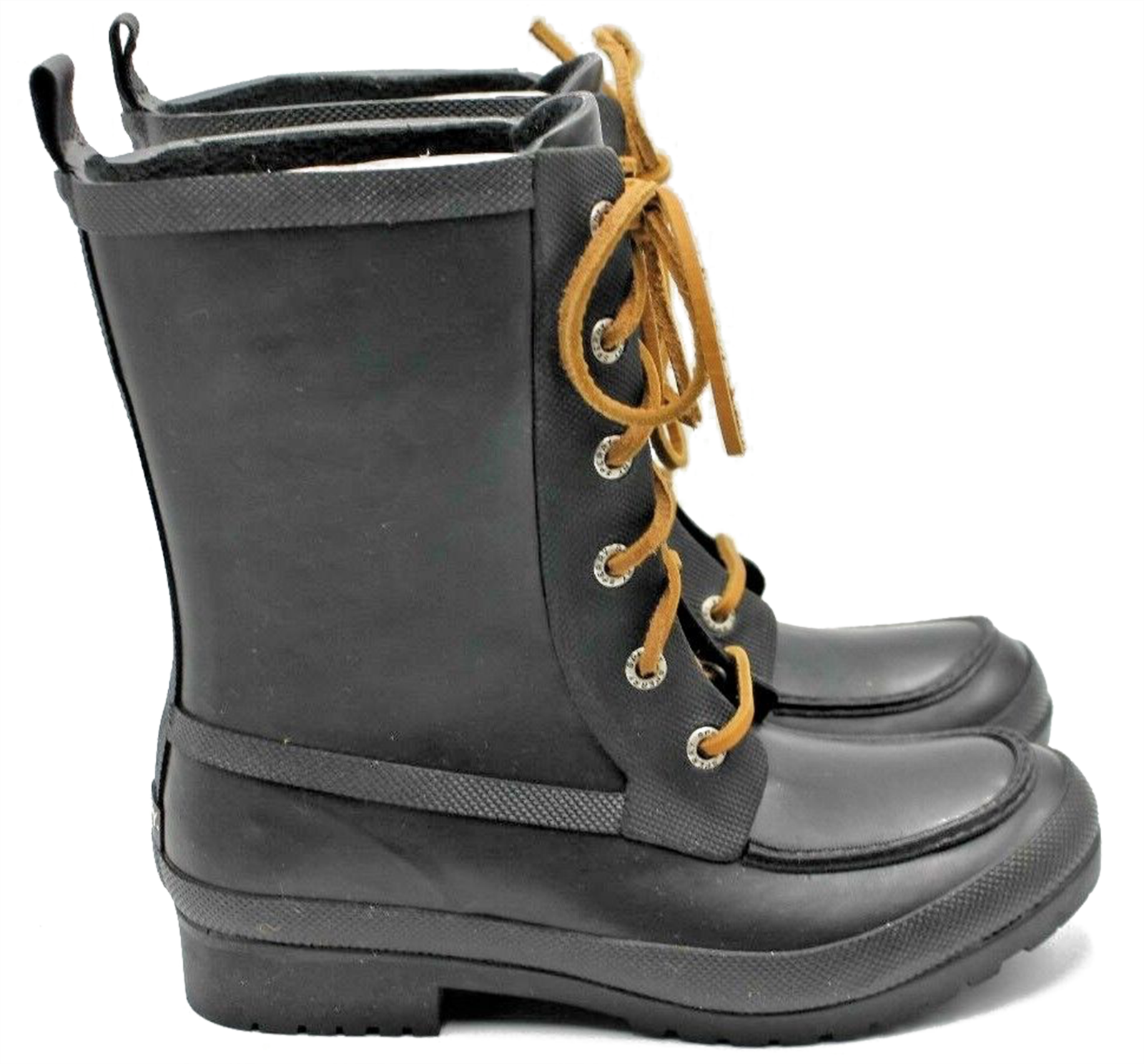 black sperry rain boots