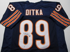 MIKE DITKA / NFL HALL OF FAME / AUTOGRAPHED CHICAGO BEARS CUSTOM JERSEY / COA image 1