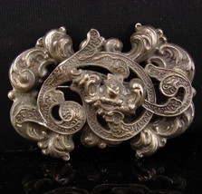 Antique Victorian brooch - Gothic edwardian sash pin - Style Metal Spec ... - $115.00