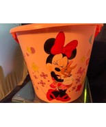 New Jumbo Disney Minnie Mouse Plastic Easter Basket Bucket Pink 8 3/4&quot; S... - $13.99