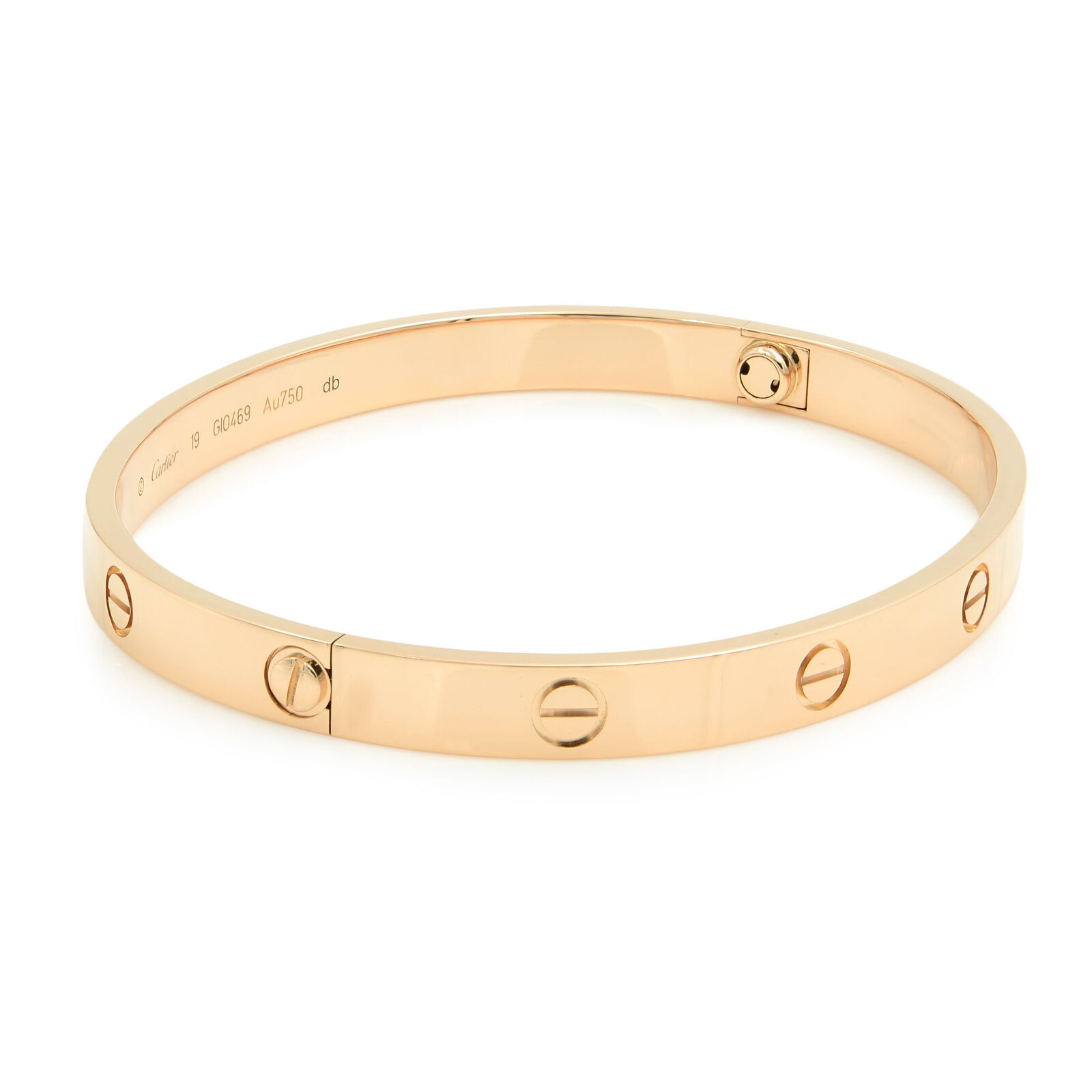 Cartier Love Bracciale Rigido Misura 19 18kt Oro Rosa Nuova Vite ...