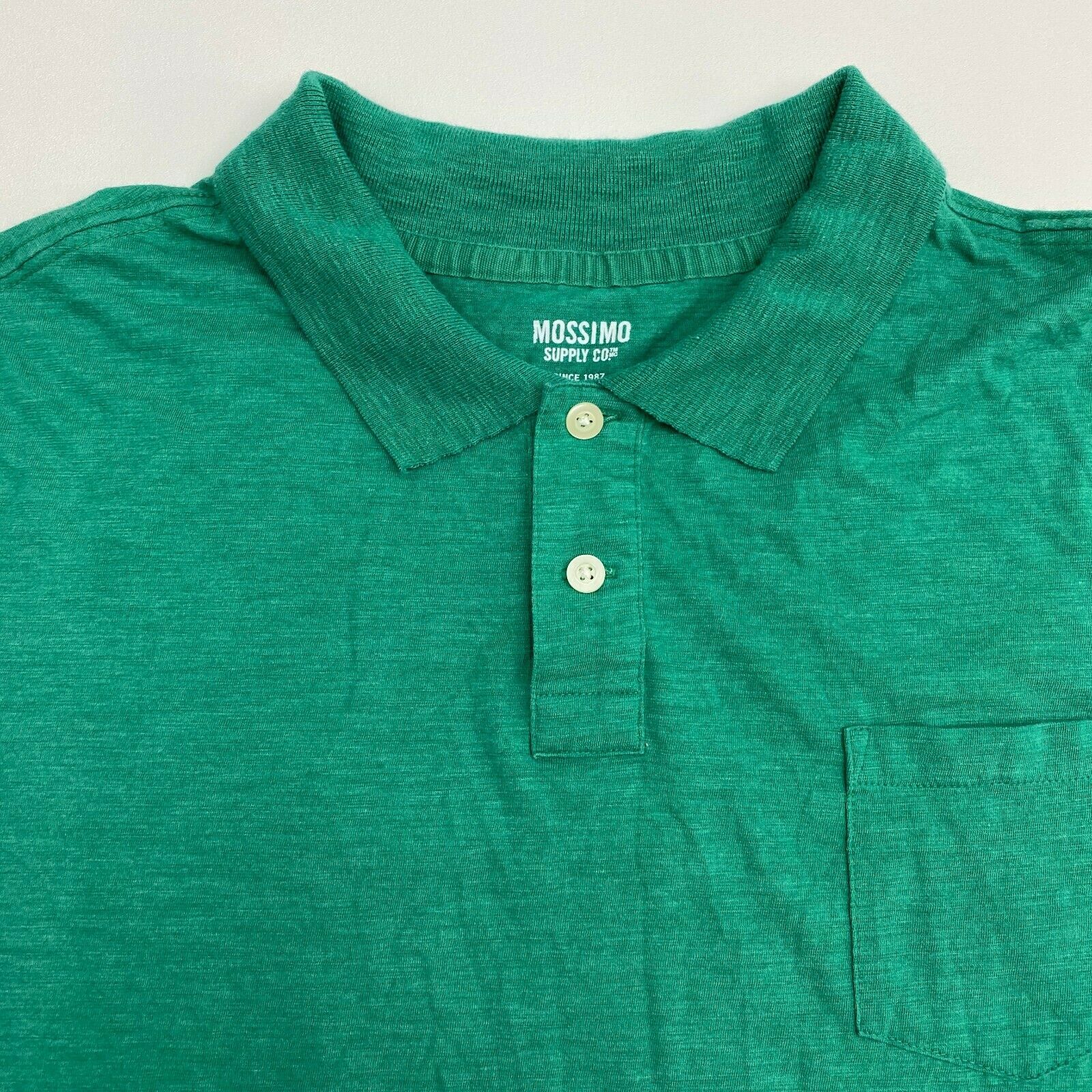 Mossimo Polo Shirt Mens XXL Green Athletic Cut Short Sleeve Casual - Polos