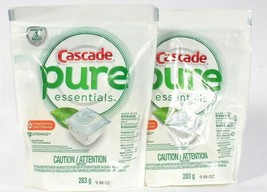 2 Bags Cascade Pure Essentials Orange Blossom 19 ActionPacs Dishwasher Detergent