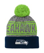 SEATTLE SEAHAWKS NFL Legacy Youth Cuffed Knit Winter Hat Logo Beanie w/ ... - $17.81