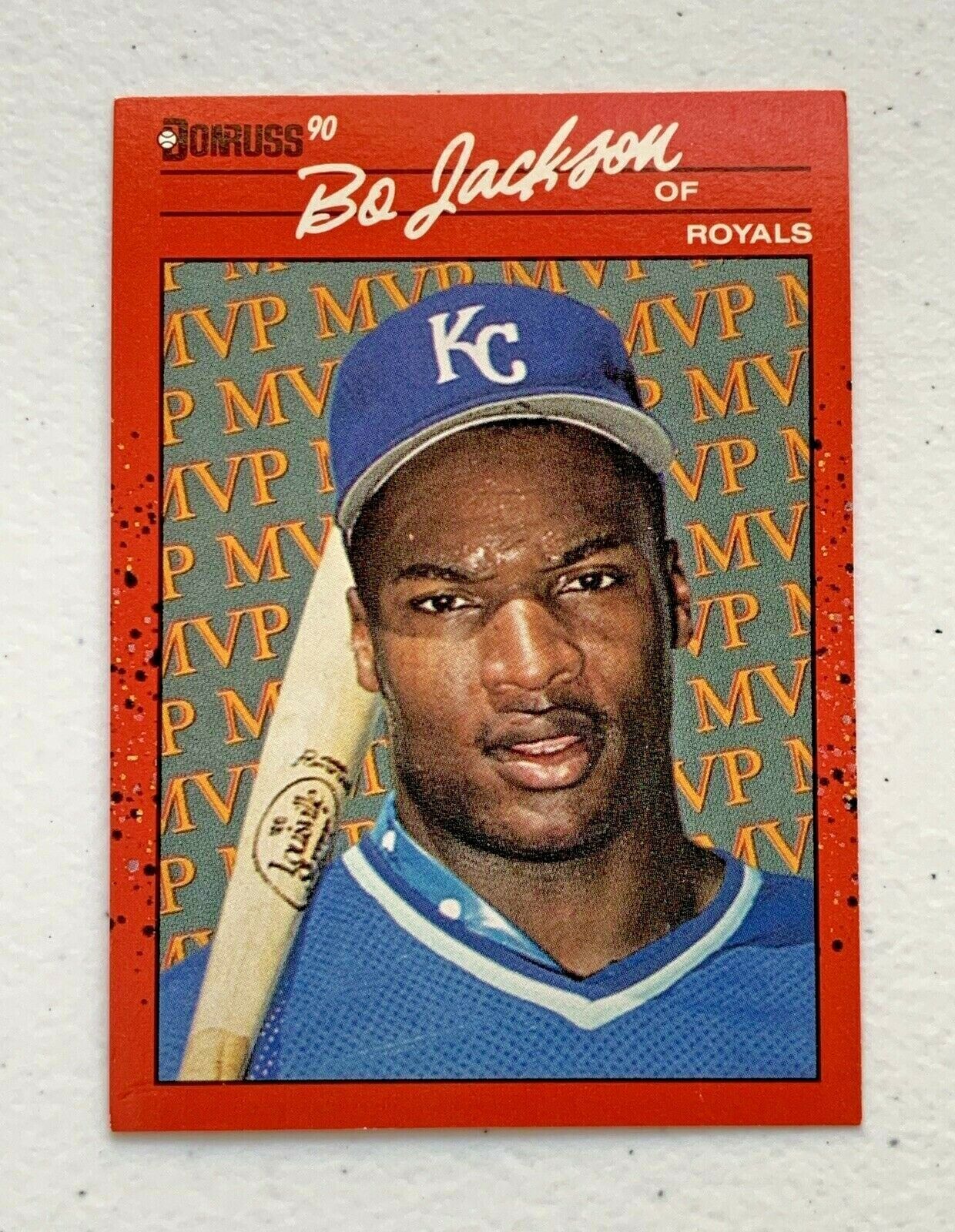 RARE!! Vintage 1990 Bo Jackson of Royals Donruss BC1 Baseball Card MLB Old EX C Trading Card