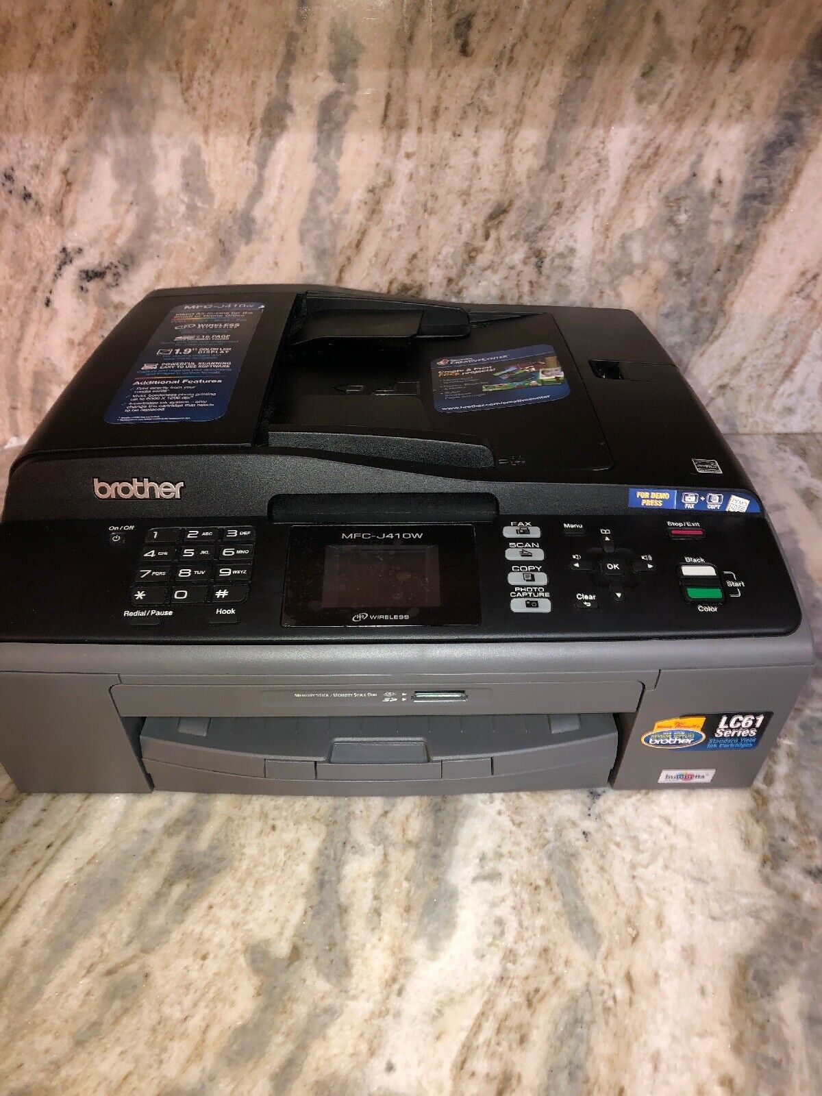Brother MFCJ410W AllInOne Wireless Inkjet Printer Print Copy