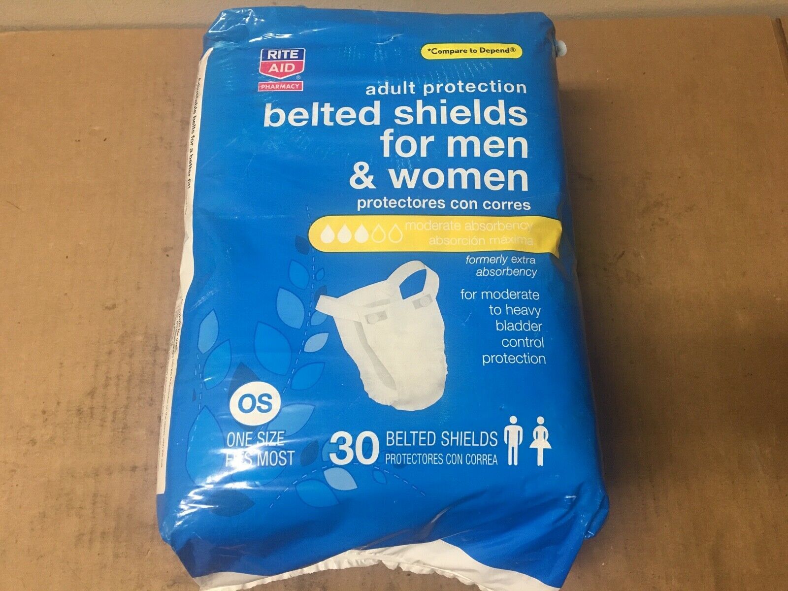 Rite Aid Adult Protection Belted Shields for Men & Women Moderate Asorb ...