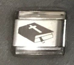 Bible Cross Laser Wholesale Italian Charm 9MM K37 - $10.00