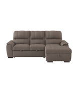 Maja 98 in. W Microfiber Upholstery 2-Piece Sectional Sofa with Pull-out... - $1,675.41