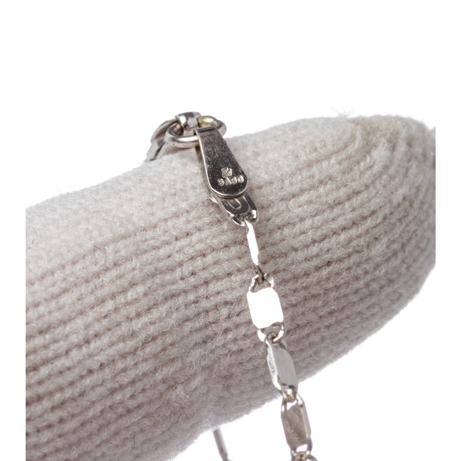 White Gold Link Ankle Bracelet Bracelets