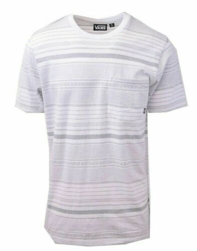 Vans Off The Wall Men's White Striped Climbed-J S/S Tee S02 (Retail $34)
