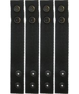 4 Pack Black Tactical Belt Keepers Dual Snap Closure Law Enforcement Pol... - $9.99