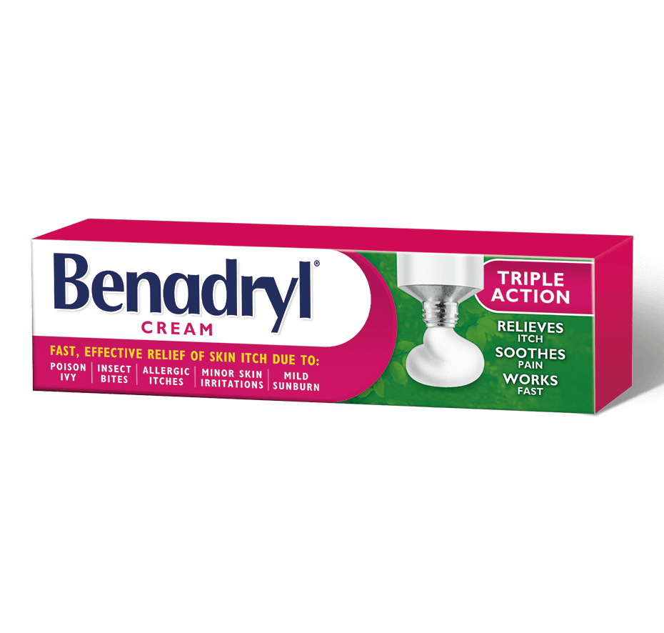 Benadryl Cream Triple Action Fast Effective Relief of Skin Itch 2 x 28g ...