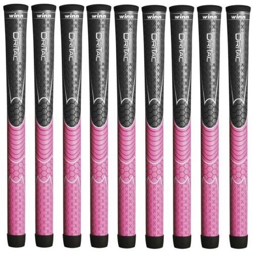 9 Winn Golf Dri-Tac DriTac AVS Soft Pink Black Undersize Ladies Grip Brand New!
