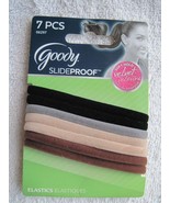 7 Goody Slideproof Velvet Elastic Hair Band Ponytailers Black Beige Gray... - $9.00