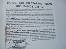 Micro-Trains Stock #00310040 (1036-10) Roller Bearing Trucks w/o Couplers image 5