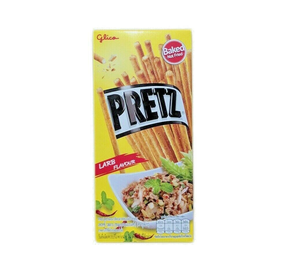 GLICO PRETZ Corn, Larb, BBQ Chicken, Tom Yum Kung Seaweed Flavour Bread ...